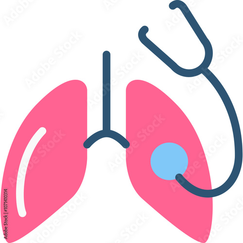 Lung Checkup Icon Design Vector
