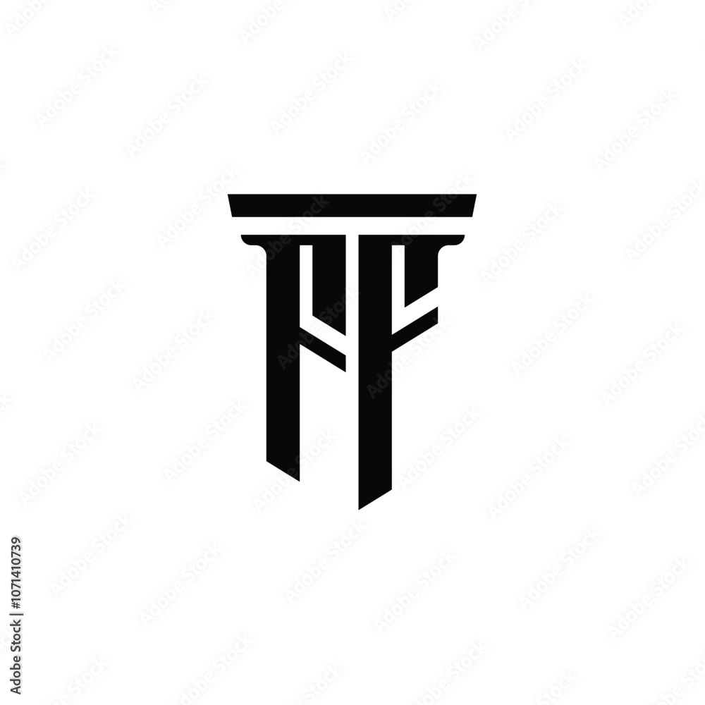 FF monogram logo design letter text name symbol monochrome logotype alphabet character simple logo