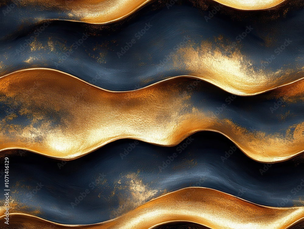 Navy Canvas with Golden Waves, a luxurious design featuring elegant golden patterns flowing across a deep navy backdrop, sophisticated and timeless Navy Canvas with Golden Waves, a luxurious design featuring elegant golden patterns flowing across a deep navy backdrop, sophisticated and timeless