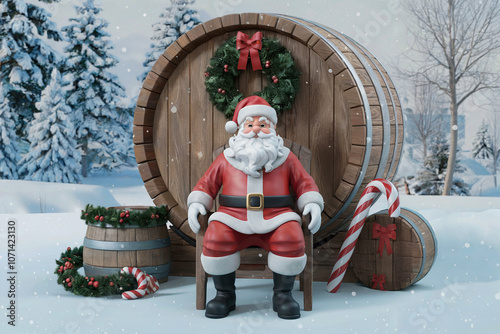 happy Christmas 3d background