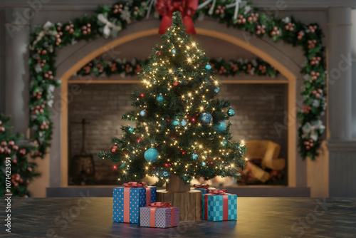happy Christmas 3d background