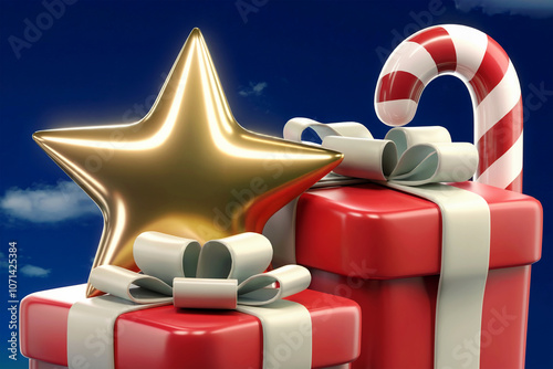 happy Christmas 3d background