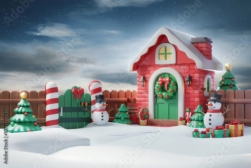 happy Christmas 3d background