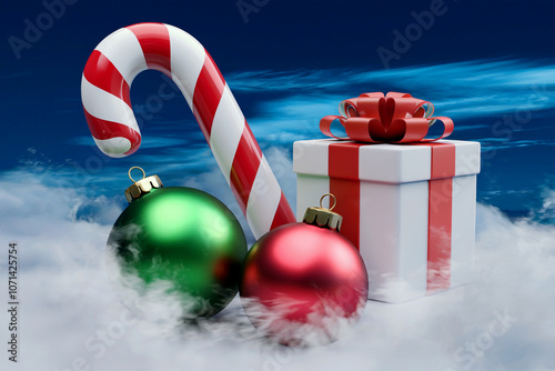 happy Christmas 3d background
