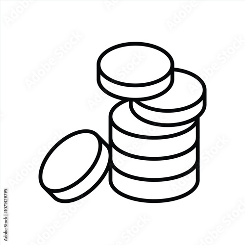 coin icon. vector illustration