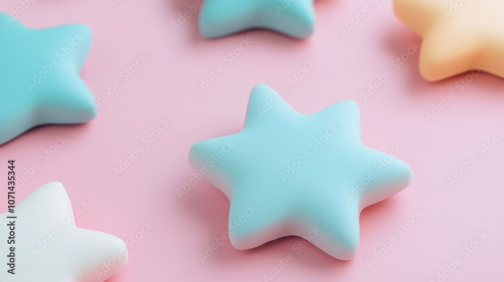 Vibrant star shapes in various colors spread across a cheerful pink backdrop create a festive atmosphere perfect for celebrations Vibrant star shapes in various colors spread across a cheerful pink backdrop create a festive atmosphere perfect for celebrations