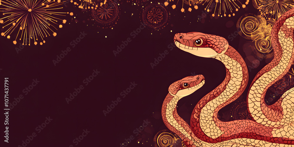 Gorgeous and luxurious gilded Chinese Year of the Snake print, wallpaper, commercial poster, poster, background, Chinese New Year, snake, year of the snake, 2025, zodiac, zodiac, gold Gorgeous and luxurious gilded Chinese Year of the Snake print, wallpaper, commercial poster, poster, background, Chinese New Year, snake, year of the snake, 2025, zodiac, zodiac, gold