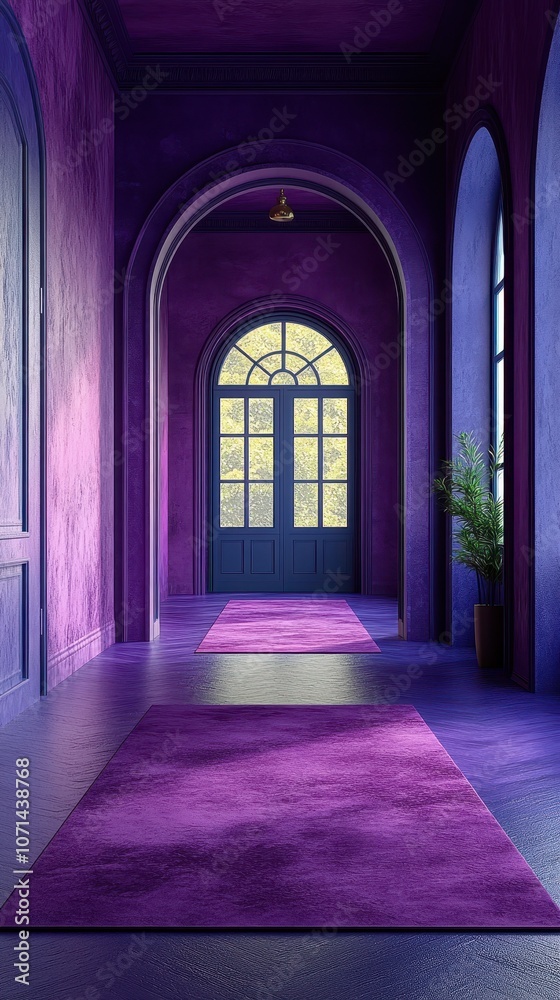 Fototapeta premium Solid lavender backdrop, vibrant uniform color, minimalist design, flat surface, high-resolution, smooth appearance, no texture or pattern