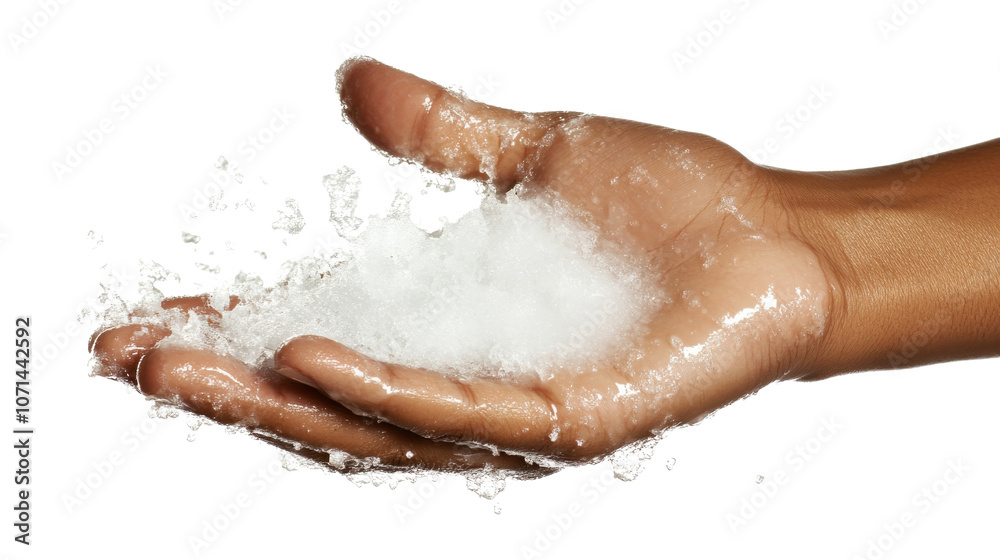 Fototapeta premium Hand Holding Snow.