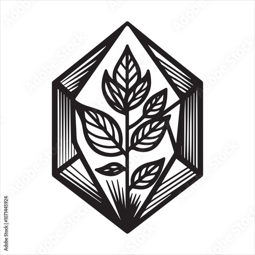Mystical Witchcraft Silhouette Vector Clipart
