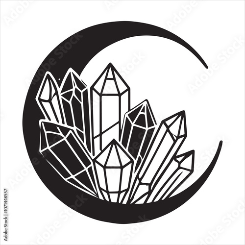 Dark Magic Witchcraft Silhouette Clipart vector