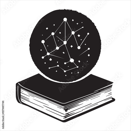 Dark Magic Witchcraft Silhouette Clipart vector