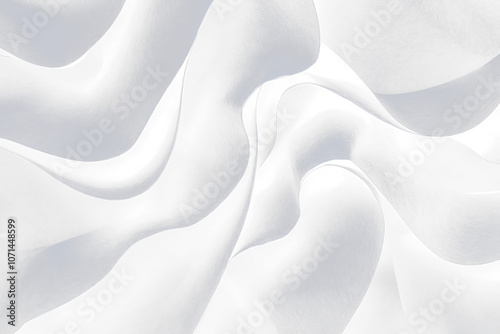 Abstract black and white textured background of undulating folds.