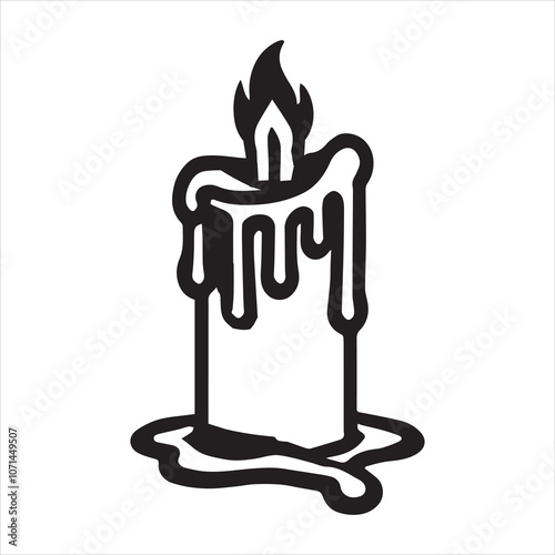 Magical Witch Vector Clipart - Witchcraft Silhouette Illustration