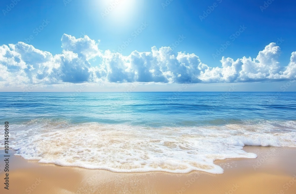 Obraz premium Serene Beach Scene with Crystal Clear Waters