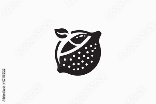 A Lemon vector silhouette image made by adobe illustrator..eps