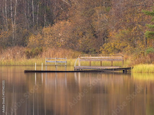 Lake in fall colors