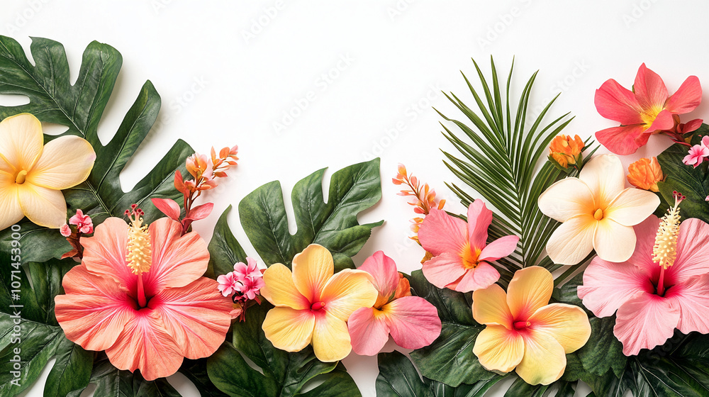 tropical summer flower background tropical summer flower background