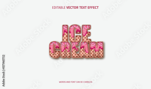 ICE CREAM text effect