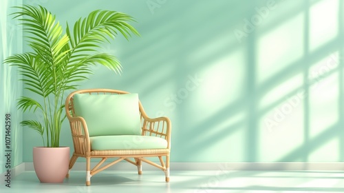 Cozy Home Office Setup with Greenery