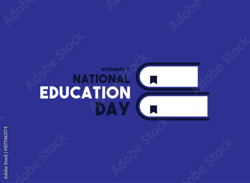 Vector Illustration of National Education Day. November 11. Book icon.