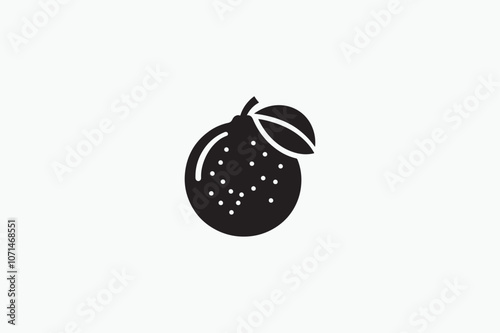 A  vector silhouette image made by adobe illustrator of a Lemon..eps
