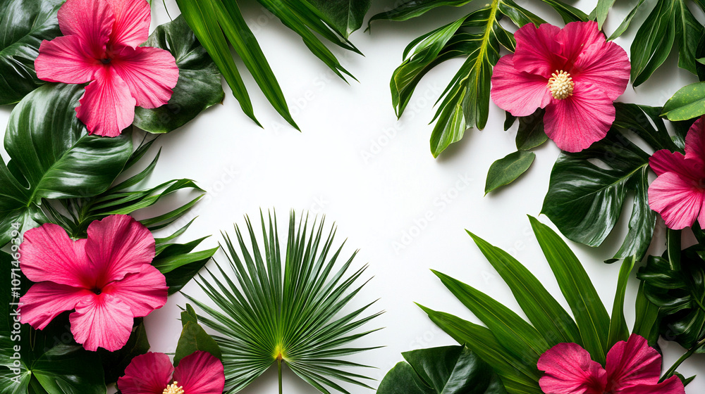 Obraz premium tropical summer flower background