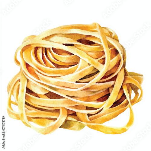 Pasta watercolor clipart illustration