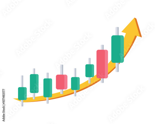 stock market candlestick chart business financial growth