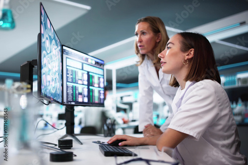 Fotografie Female Scientist Doing Medical Research