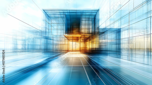 Abstract 3D Architecture Il...