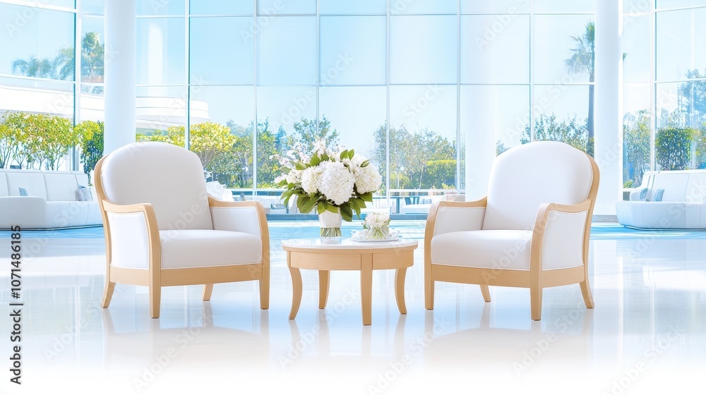 Fototapeta premium Modern Office Space with Comfortable Seating
