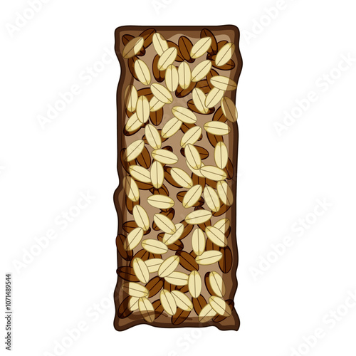 seeds granola bar cartoon. honey snack, energy protein, fiber chewy seeds granola bar sign. isolated symbol vector illustration