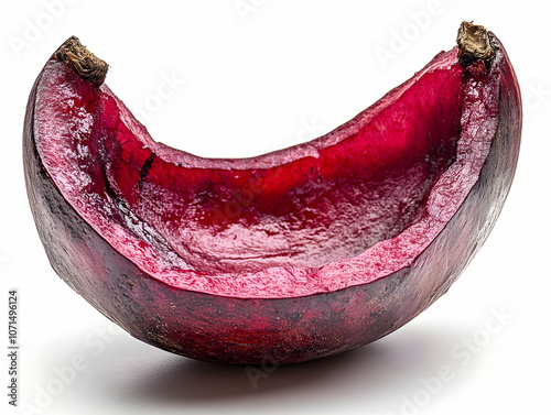 Photo Realistic Red Beetroot Slice Isolated on White photo