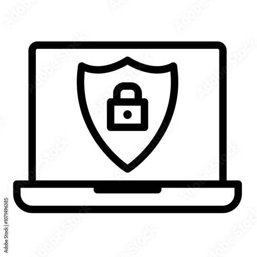 Online Security icon simple line icon