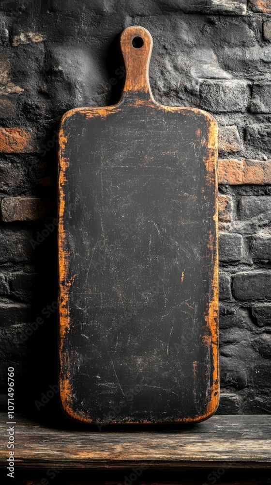 Naklejka premium Vintage Rustic Wooden Cutting Board
