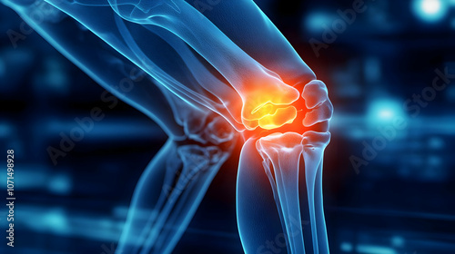 3D Illustration of Knee Pain