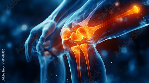 3D Illustration of Human Kn...