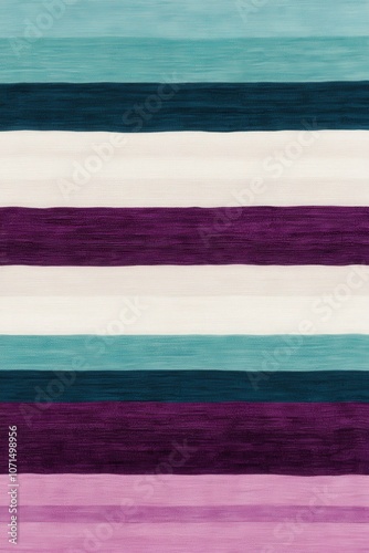 Abstract striped pattern in blue, purple, pink and white.