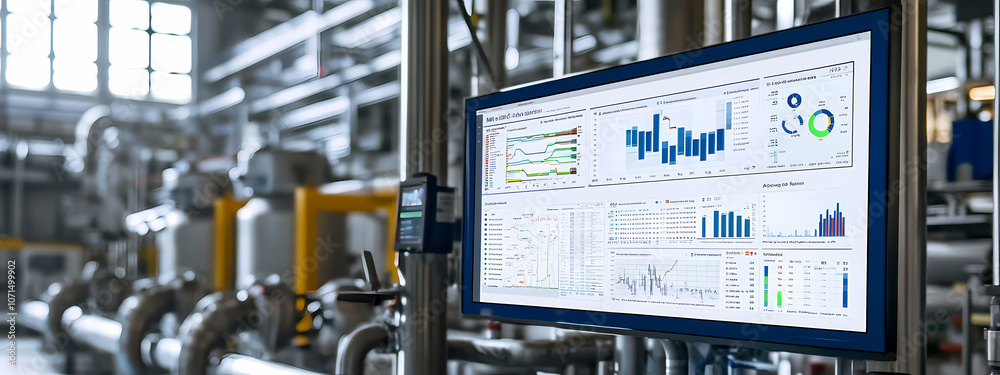 Obraz premium Real-Time Production Dashboard