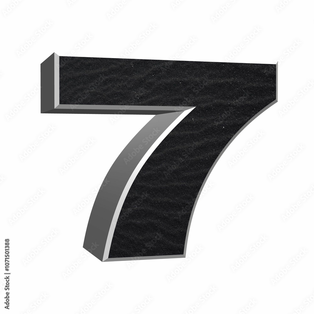 Fototapeta premium chiffre 7 sable