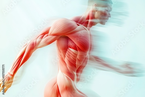 Dynamic human muscle anatomy in motion