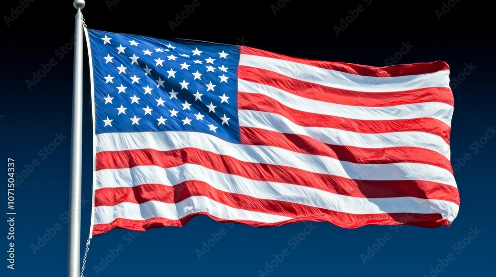 Obraz premium Waving american flag symbolizes freedom and unity across the nation