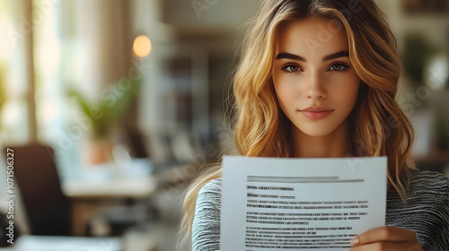 Woman Reading a Document, C...