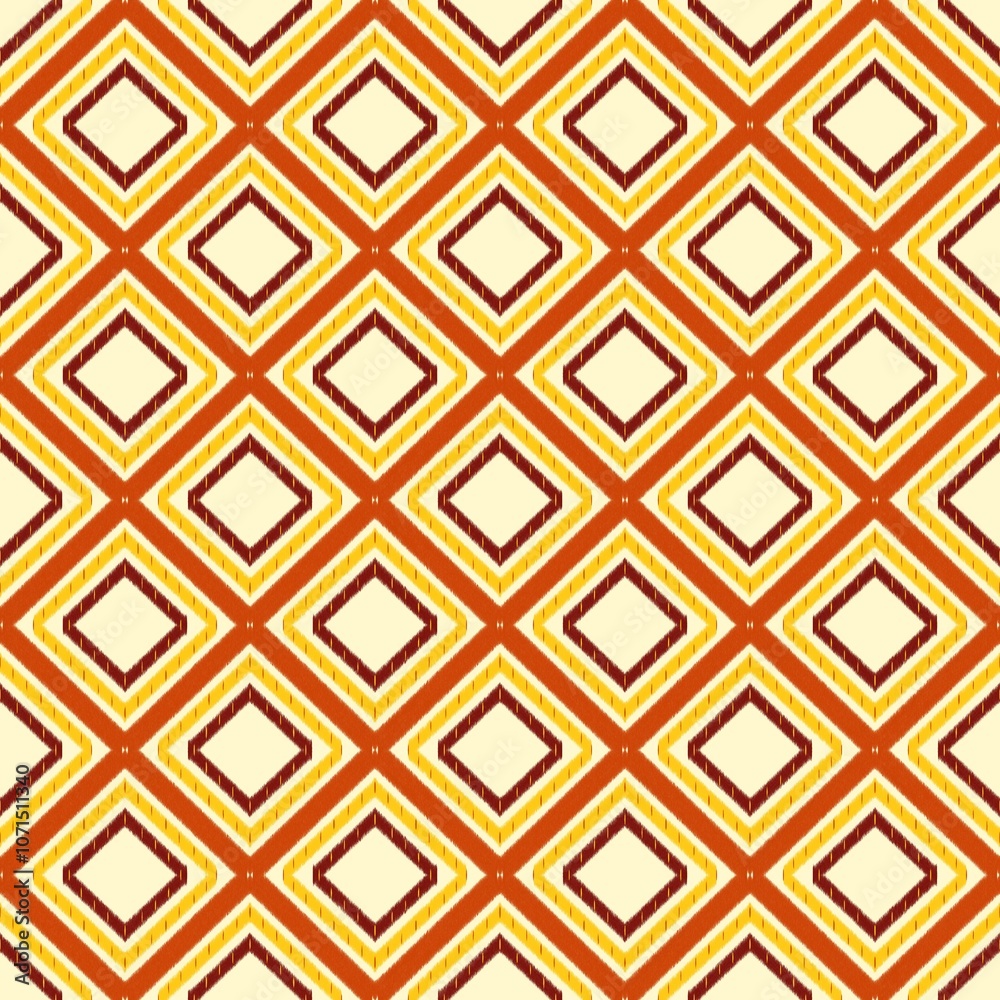 Ikat ethnic traditional seamless pattern on background.