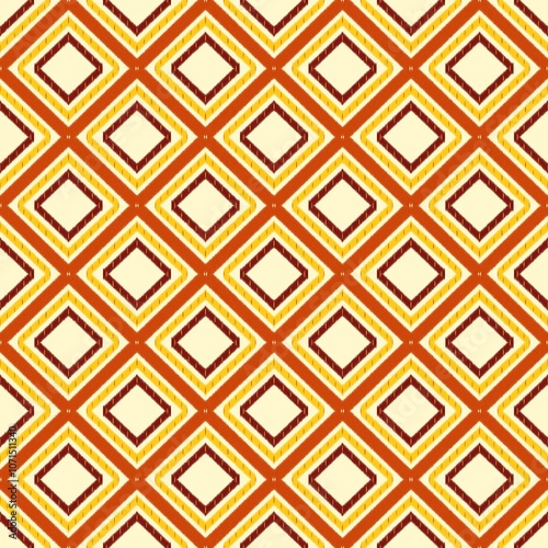 Obraz na płótnie Ikat ethnic traditional seamless pattern on background. w salonie