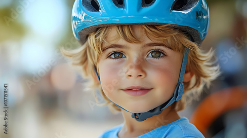 Little Boy Wearing a Blue H...