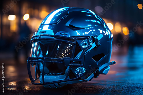 Photo - Football Helmet Night Lights Sports Protection photo