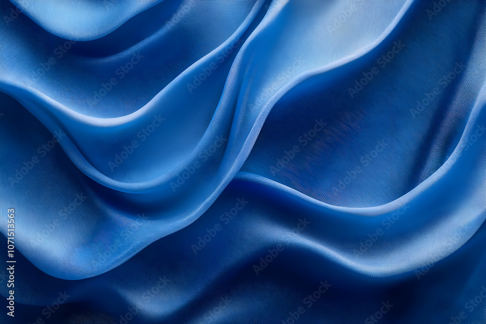 Obraz premium Abstract Background - Flowing Blue Fabric Texture