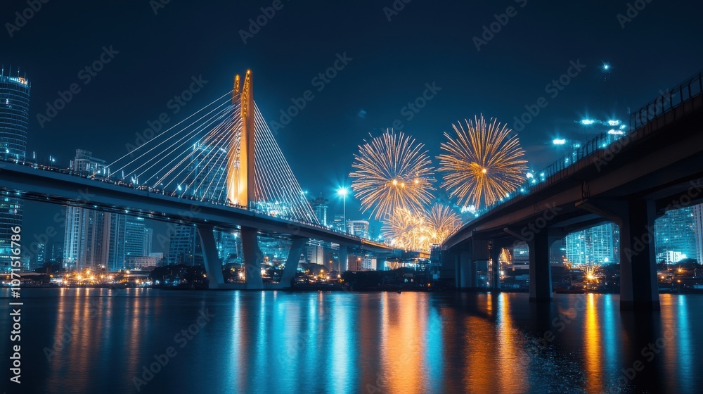 Obraz premium bridge at night